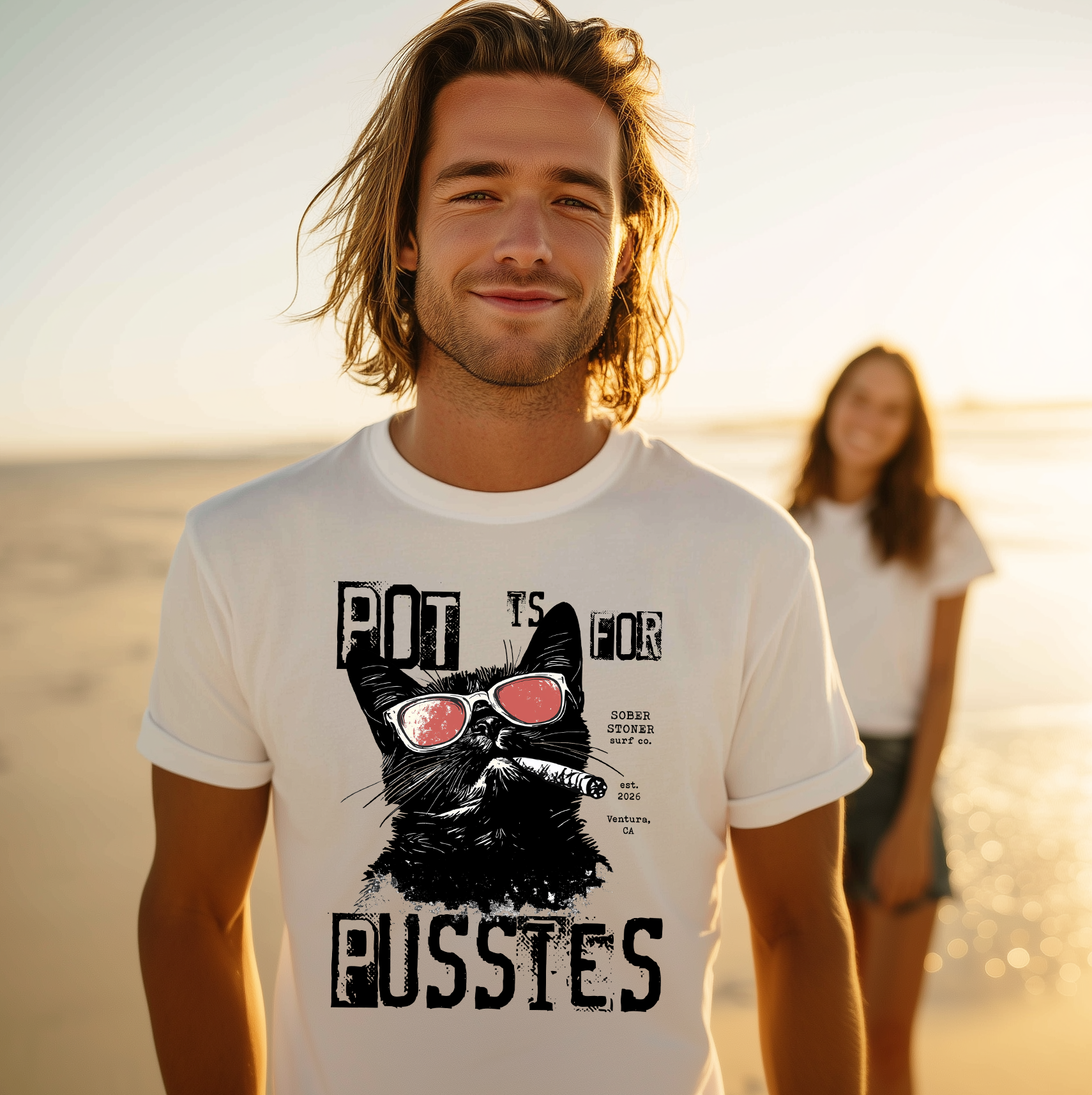 Pot is for Pussies - Stoner Cat